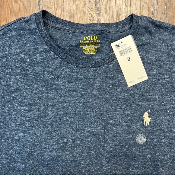 🆕 Polo Ralph Lauren custom slim fit long sleeve tee SZ MED - Picture 2 of 2